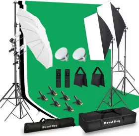 900w Mountdog 445014626656 Photography Lighting Kit 6.6x 10ft Backdrop Stand System And 6400k Led Bul