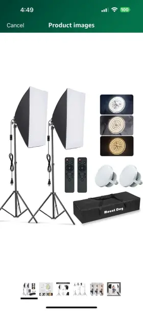 X27.5 Mountdog Gc008 Softbox Lighting Kit Photography Studio Light With 19.7 Inch