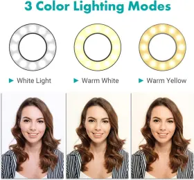 Vgc-3 Movo Selfie Ring Light Stand With Phone Holder And Third Flexible Arm #3