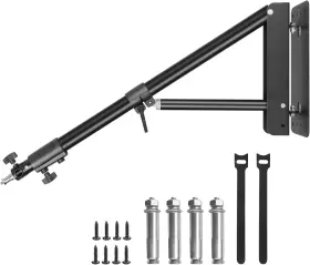 Mskira 711181269246 Ring Light Wall Mount With Triangle Base 51inch/130cm Length Adjustable Support