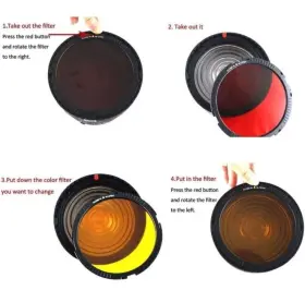 Ng-10x Nanguang Fresnel Lens Bowens Mount For Studio Speedlite 4 Colors Filter #2