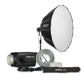 Fs-200 Nanlite Daylight Led Monolight Bundle With Parabolic 150 Softbox