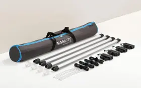 Nl-pt30cii-k4 Nanlite Pavotube Ii 30c 4ft Led Tube Lights With Ac Chargers Mounts Light Kit