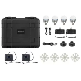 Pb10c Nanlite Pavobulb 10c 10w Rgbww Led Bulb 4-light Kit- 100% Money Back Gurantee