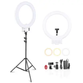 10093389 Neewer 18 Inch Ring Light With Tripod Stand 55w Large Led Ringlight Cold Shoe