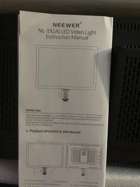 10097081 Neewer Ultra-thin Dimmable Bi-color 192 Led Video Light Panel With Lcd Display #3