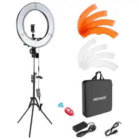 18ftselfie Neewer 10100416 53w 5500k Led Ring Light Stand Soft Tube Color Filter And Bag