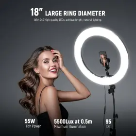 10100416nw Neewer 18 Inch Ring Light With Stand 55w 5600k Large Led Ringlight Cold #2