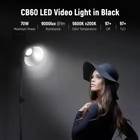 10100617 Neewer Upgraded Cb60 70w 5600k Daylight Cob Continuous Output Led Video Light #2