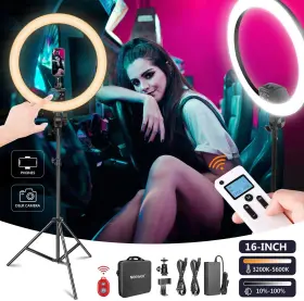 10100669 Neewer Advanced 16ftftled Lcd Screen Remote&manual Touch Control Ring Light