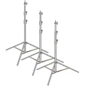 10100806 Neewer 3-pack Stainless Steel Light Stand With 1/4 -inch To 3/8-inch Adapter