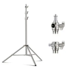 10101057 Neewer 7.2ft Stainless Steel Light Stand Heavy Duty Spring Cushioned Tripod