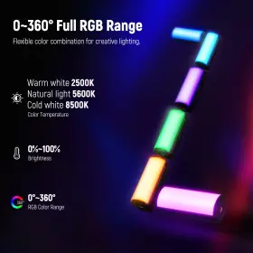 10101362 Neewer 360 Full Rgb Mini Led Video Light Stick Magnetic Handheld Wand #2