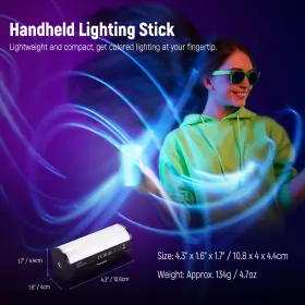 10101362 Neewer 360 Full Rgb Mini Led Video Light Stick Magnetic Handheld Wand #3