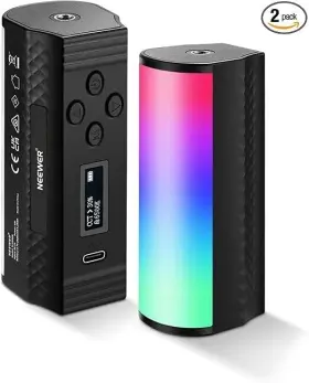 10101636 Neewer 2 Pack Magnetic Handheld Light Wand Full Rgb Mini Led Video Stick #3