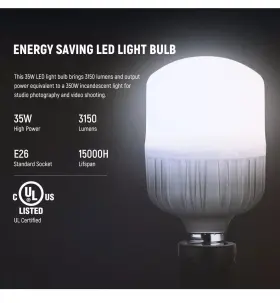 10101651 Neewer 35w Led Light Bulbs 2 Packs 3150 Lumens/5700k/cri 95 /15000h Lifespan #2