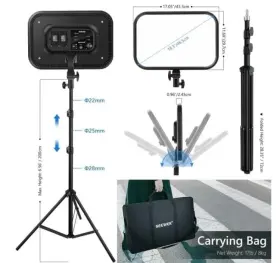 10101824 Neewer 18.3 Inch Rgb Led Video Light Panel With App Control Stand Kit 2 Packs #2