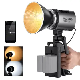 10102055 Neewer Ms60b Led Video Light 2.4g/app Control 65w Metal Mini Compact Cob