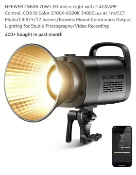 10102263 Neewer Bs542- Cb60b 70w Led Video Light With 2.4g&app Control Cob Bi Color