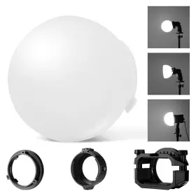10102837 Neewer Crs6 Softbox Diffusion Dome With 3 Adapter Rings Compatible Godox