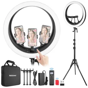 10102970 Neewer 19 Inch 2.4g Ring Light Selfie Tiktok With Stand 3 Phone Holders