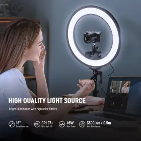 10103368 Neewer 18 Inch Edge Lit Ring Light 45w With Magnetic Detachable Remote Controller #3