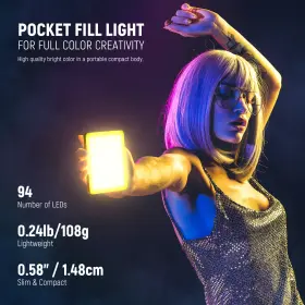 10103566 Neewer Vl67c Rgb 94 Led Cri97 2000mah Rechargeable Selfie Light With App Control #2