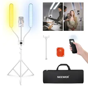 10103860 Neewer Esthetician Light&phone Holder&travel Bag Kit Support 2.4g/pc/mac Control