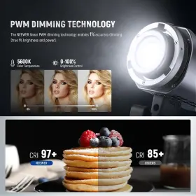 10104101 Neewer Ms60 Led Video Light With 2.4g/app Control 65w 5600k Daylight Mini Cob #2
