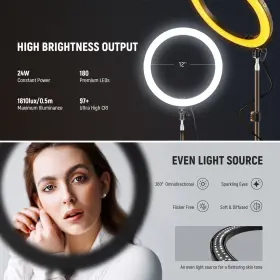 10104136 Neewer Rh12b 12 Inch 2900k-7000k Bi Color Led Ring Light Kit With Stand/ball Heads #2