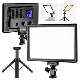 10104415 Neewer 9 Inch Led Video Light Panel Dimmable Dslr Camera Soft With Tripod
