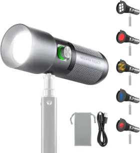 10106178 Neewer Basics Rgb Photography Flashlight With 4 Colors/20 Gobo Filters/7500mah