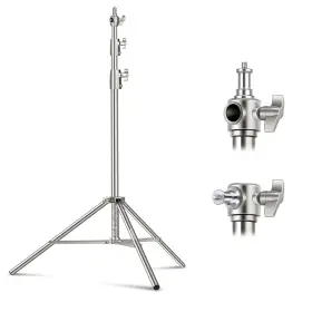 St-260ss Neewer 191073015340 102 Inch /2.6m Stainless Steel Light Stand Spring Cushioned Heavy Duty Phot
