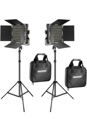 90095562 Neewer Bi-color Video Led 2-light Kit With Stands Mfr#