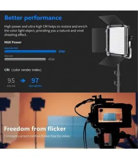 90099661 Neewer 2-pack Bi-color 660 Rgb Led Video Light With App Control And Stand Kit #3