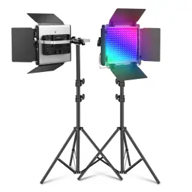 Cri97 Neewer 921268811938 660 Pro Ii Rgb Led Light 2-pack 50w 3200-5600k With App And Stand