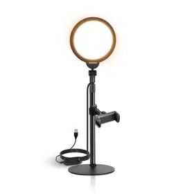 Neewer 921268812904 7 Inch Ring Light With Stand And Phone Holder 10w Dimmable For Video/streaming