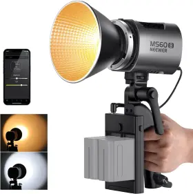 Cri97 Neewer 921268813369 Ms60b 65w Bi-color Led Light Bowens Mount 2700k-6500k