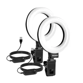 Br60d Neewer 921268813864 5 Inch Ring Light Kit 2-pack With Stands For Laptop/zoom