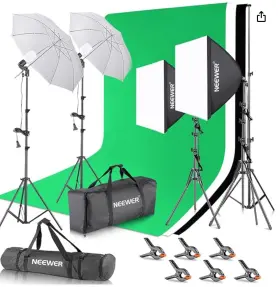 B019gtcnxc Neewer Photography Lighting Kit 8.5ftx10ft Backdrop Stand Ul Certifed 5700k 800w