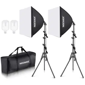 Cmm17390 Neewer 700w Equivalent Softbox Lighting Kit 2pack Ul Certified 5700k Led Ligh