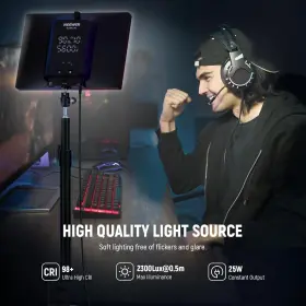 Gl25b Neewer Key Light Dimmable Edge Emitting Ultra Quiet Webcam Video #3