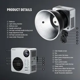 Hb80c Neewer Rgbww Led Video Light With Built-in 72wh Battery And 100w Pd Fast Cha #2