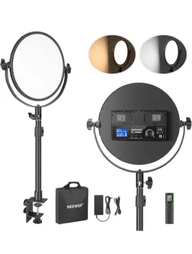 Nl-200arc Neewer 2 Led Video Lights With C-mount Stand And 2.4 Gb Wireless Remote. 10.6-in