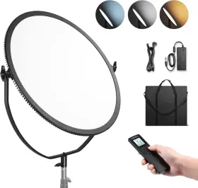 Nl-500arc Neewer 24 Inch 120w Ultra Thin Bi-color Round Led Light
