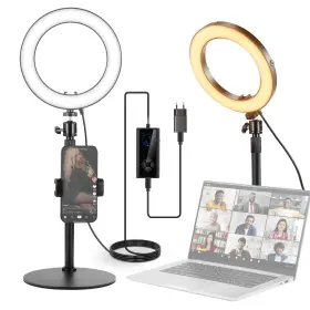Rh8bd Neewer 8 Inch Ring Light With Stand And Phone Holder For Iphone/streaming