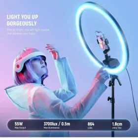 Srp18c Neewer Rgb Led Ring Light Kit Ultra Slim App Control With Reversible #2