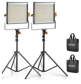 Ul480 Neewer 2 Packs Dimmable Bi-color 480 Led Video Light Kit