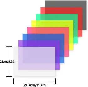 New Product 744173461458 8 Pcs Color Correction Gel Light Filter Photography Lighting Gels Sheet For Pho #2