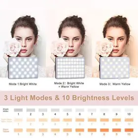 Newmowa 294019377831 60 Led High Power Rechargeable Clip Fill Video Conference Light With Front And #3